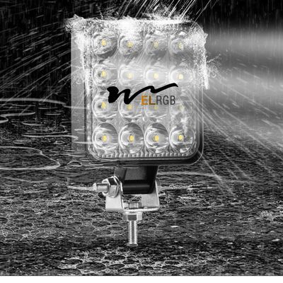 48W Square Vehicle LED Work Lights Bright 16 Leds Car Led Worklight