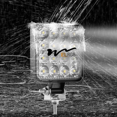 48W Square Vehicle LED Work Lights Bright 16 Leds Car Led Worklight