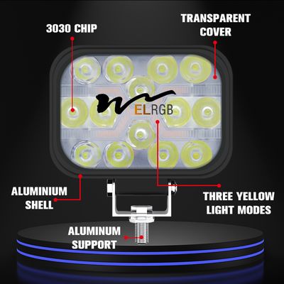 Ip67 Waterproof Vehicle LED Work Lights Square 24v 12v 42w 3 Inch