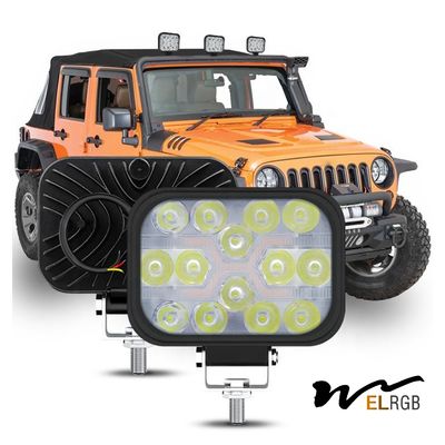 Ip67 Waterproof Vehicle LED Work Lights Square 24v 12v 42w 3 Inch