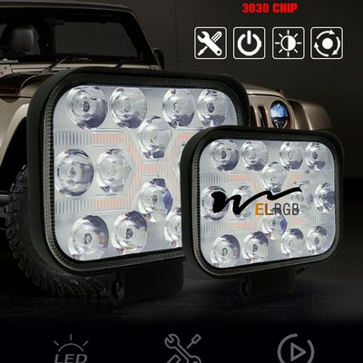 Ip67 Waterproof Vehicle LED Work Lights Square 24v 12v 42w 3 Inch