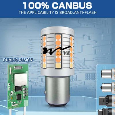 Dual Color Switchback Canbus P21w Led 1156 1157 7443 3157 T20 Led Auto LED Turn Signal Brake Light