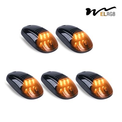 Amber Led Roof Marker Lights 5Pcs Smoke Lens Ford 1999-2016 F150 F250