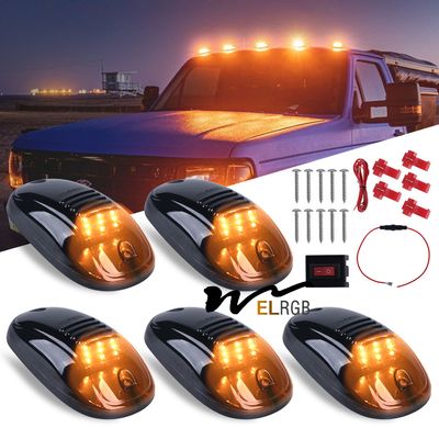 Amber Led Roof Marker Lights 5Pcs Smoke Lens Ford 1999-2016 F150 F250