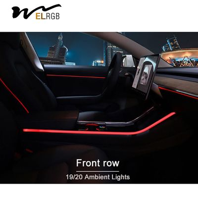 128 Colors Car Ambient Lighting Kit Tesla Model 3 Ambient Lighting 12V