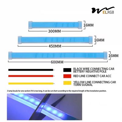 45cm 60CM Drl LED Strip Vehicle LED Work Lights Drl Flexible Led Headlight Strips