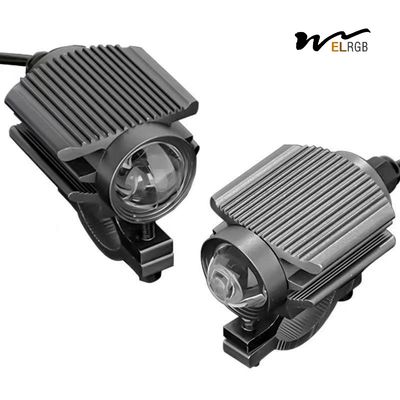 6000K 2 Inch Round Fog Lights 30W LED Motorcycle Lights Spot Beam Dual Color