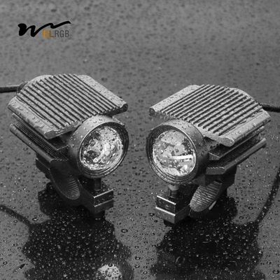 6000K 2 Inch Round Fog Lights 30W LED Motorcycle Lights Spot Beam Dual Color