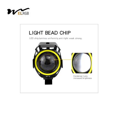 4000lm 12V Led Motorcycle Spotlights U7 Fog Driving Lamp High Low Beam