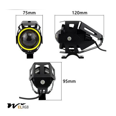 4000lm 12V Led Motorcycle Spotlights U7 Fog Driving Lamp High Low Beam