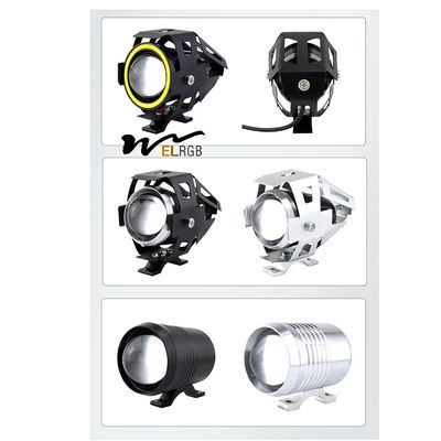 4000lm 12V Led Motorcycle Spotlights U7 Fog Driving Lamp High Low Beam