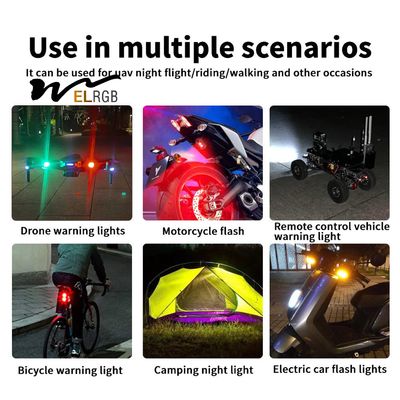 Motorcycle Tail Light Strobe LED Motorcycle Lights 5V Universal