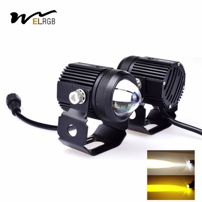 H4 H6 T19 LED Motorcycle Lights IP68 Yellow Fog Lights Hi Lo Beam
