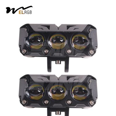 White Yellow Motorbike Headlamp LED Motorcycle Lights IP67 30000 Hours Lifespan