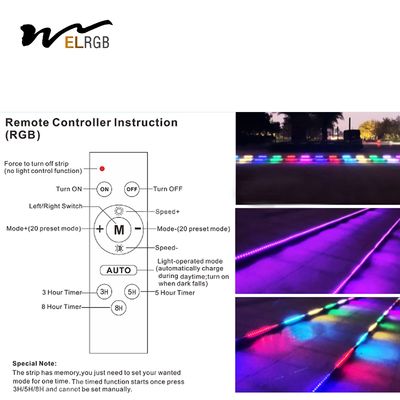10m 2835 Outdoor Rope Solar Lights 3500K LiFePO4 Solar Led Tape Lights