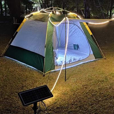 IP65 IP67 Solar Powered Led Strip Lights Outdoor 6500K Solar Led Rope