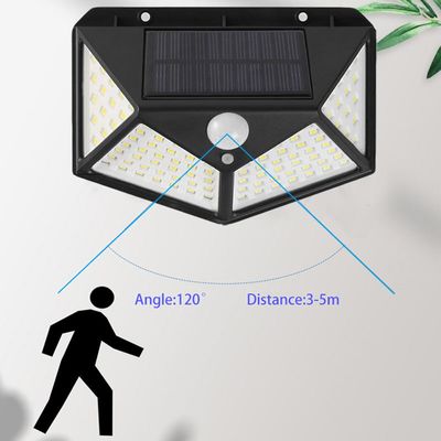 1000LM 100 LED Solar Powered Lights Solar Motion Detector Lights