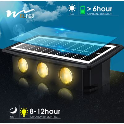 2 Mode RGB Wall Light LED Solar Powered Lights IP65 Color Changing