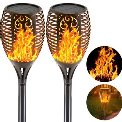 IP65 Waterproof Solar Flame Torch Light 2700K Soft Warm White