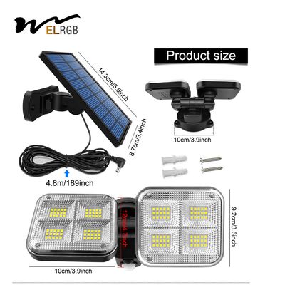 2.5W 122PCS LED Solar Powered Lights Motion Sensor Solar Lamp