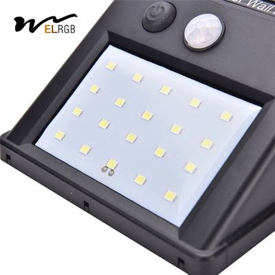 300lm PIR Solar Powered Motion Lights 6500k Pir Exterior Wall Lights