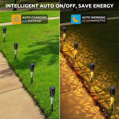 Solar Garden Walkway Lights LED Solar Powered Lights 3500K Warm White