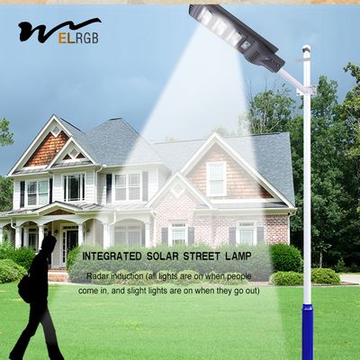 30w 60w 90w 120w LED Solar Powered Lights Integrated Motion Detector Street Lights