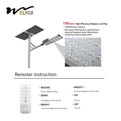 30watts 100w Solar Hybrid Street Light LED Solar Powered Lights IP65 Waterproof