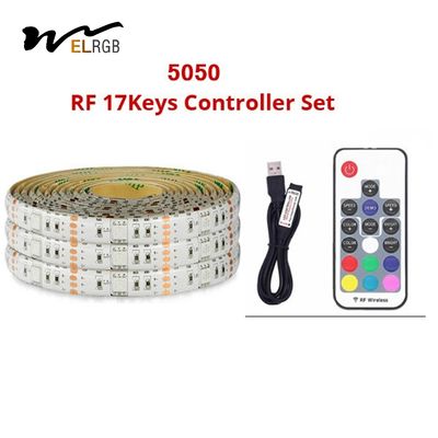 5V USB 5050 Self Adhesive LED Strip RGB 5000mm Addressable Led Strip