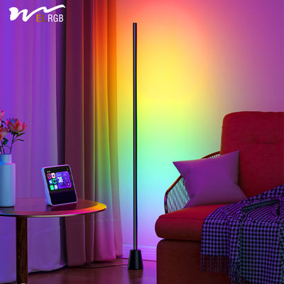 Residential Gaming Room Wall Wash Floor Lamp 50000 Hours Working Time Music Voice Control