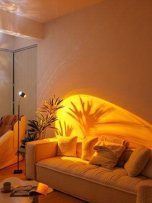Intelligent Control LED Floor Lamp Water Ripple Design for Coffee Shop or Night Light