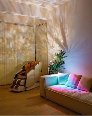 Intelligent Control LED Floor Lamp Water Ripple Design for Coffee Shop or Night Light