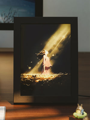 Creative Gifts Wooden Line Light Painting Nightlight for Ambiance Ideal Birthday Gift