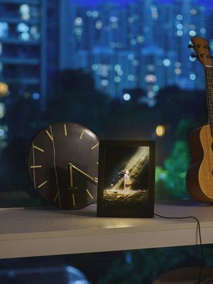 Creative Gifts Wooden Line Light Painting Nightlight for Ambiance Ideal Birthday Gift