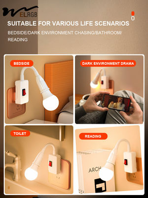 Button Switch LED Energy-saving Light Bulb Bedside Wall Lamp for Bedroom AC220V Lighting