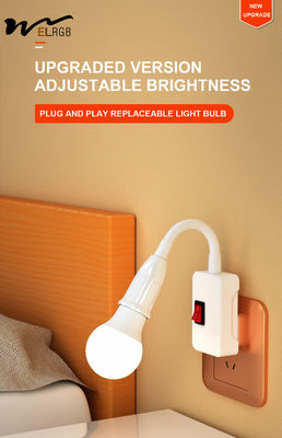 Button Switch LED Energy-saving Light Bulb Bedside Wall Lamp for Bedroom AC220V Lighting