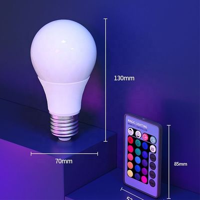 220v E27 Screw Light Controlled LED Color Remote Control Bulb for Mood Atmosphere Lamp