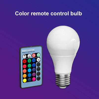 220v E27 Screw Light Controlled LED Color Remote Control Bulb for Mood Atmosphere Lamp