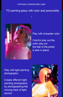 Intelligent Control Portable Charging Atmosphere Light with Seven Glowing Colors