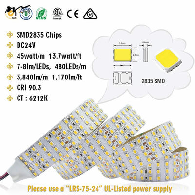 High CRI 90 Tape Lights White LED Strip Light for Industrial and Photographic Lighting