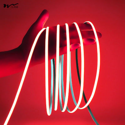 Super Bright 5mm COB LED Strip 12V Red Color RA 90 High CRI LED Tape Light Cuttable Flexible 16.4FT