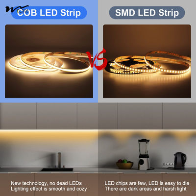 Super Bright 5mm COB LED Strip 12V Red Color RA 90 High CRI LED Tape Light Cuttable Flexible 16.4FT