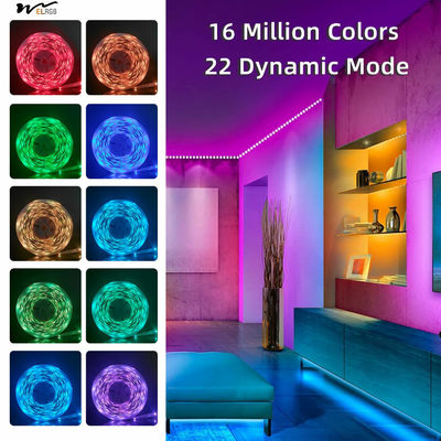 Modern Style 100FT Smart LED Strip Lights 2 Rolls of 50ft with 40 Key Remote Controller Sync to Music