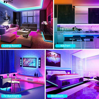 Modern Style 100FT Smart LED Strip Lights 2 Rolls of 50ft with 40 Key Remote Controller Sync to Music