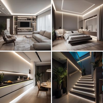 24V LED Tape Light Strip Touch Adjustable Natural White Light with Other Control Mode