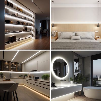 Waterproof LED Strip Light Fixture for Home Party Decoration DC 24V Input Voltage