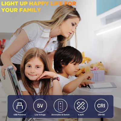 4.92ft/1.5m LED Strip Light Remote Control Heat Resistant Waterproof Micro Flexible White
