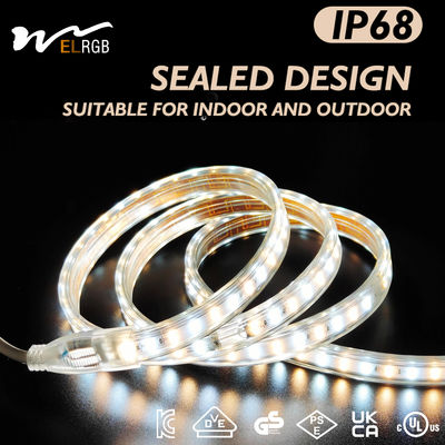 Outdoor LED Light Strip 110V 220V Double Rows White and Warm White Dual Color with Dimmer Support