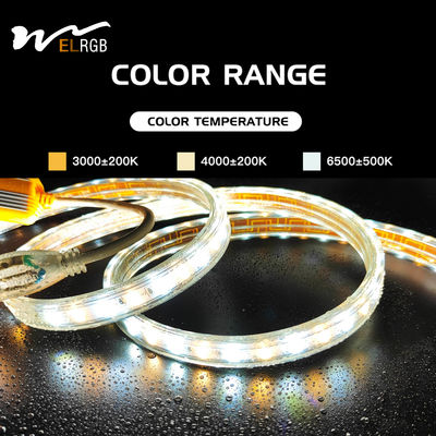 Outdoor LED Light Strip 110V 220V Double Rows White and Warm White Dual Color with Dimmer Support