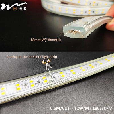 Outdoor LED Light Strip 110V 220V Double Rows White and Warm White Dual Color with Dimmer Support